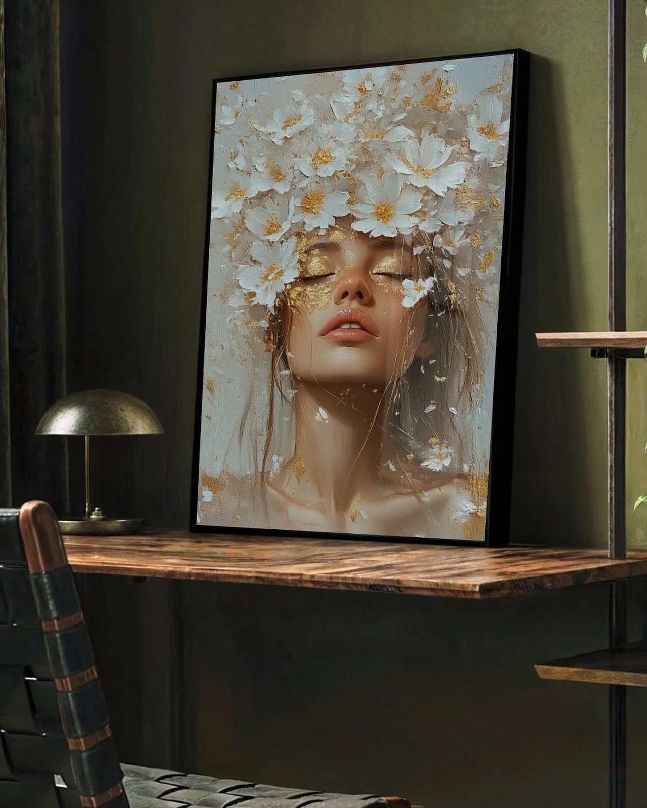 Quadro A Dama das Flores Delicadas