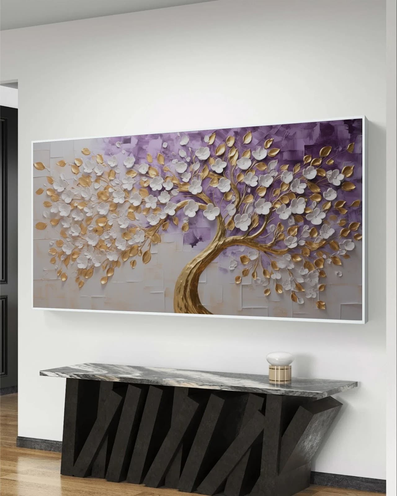 Quadro Árvore de Ouro e Prata