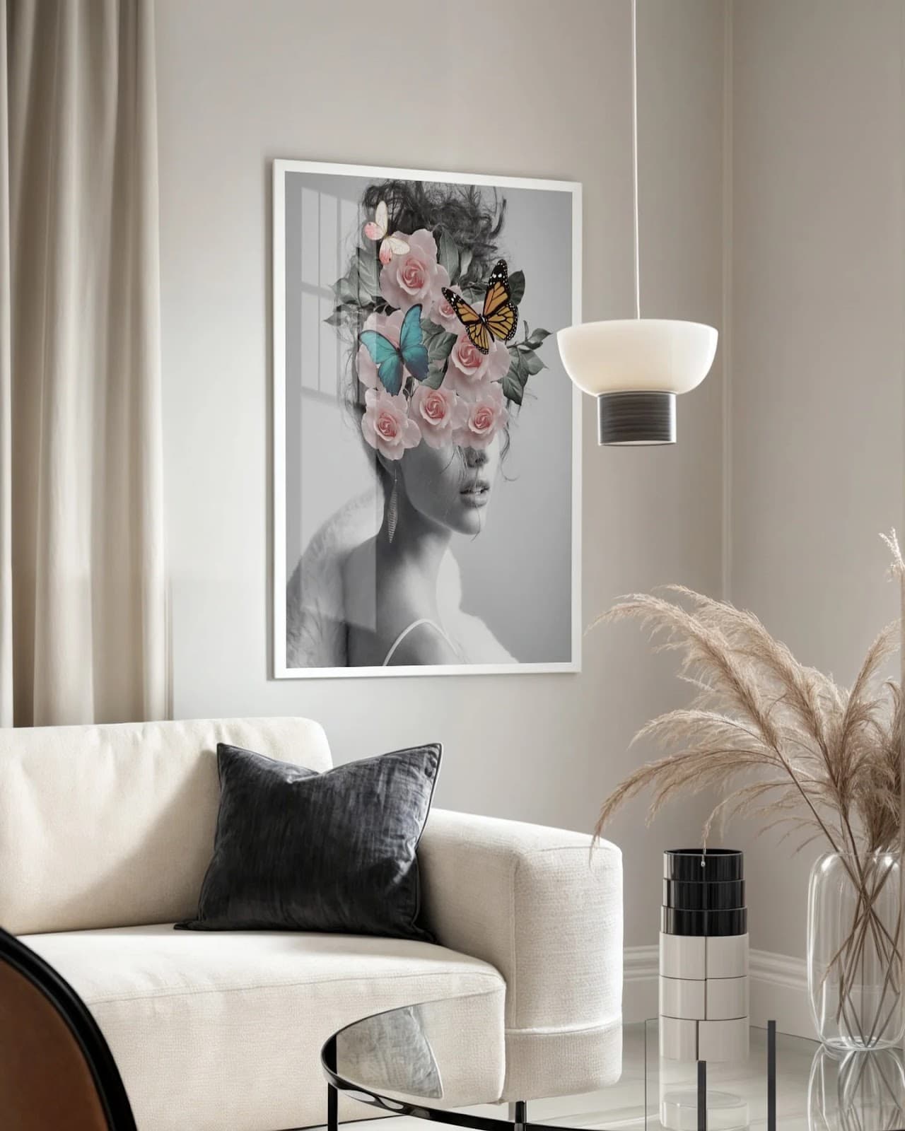 Quadro Retrato Floral Artístico