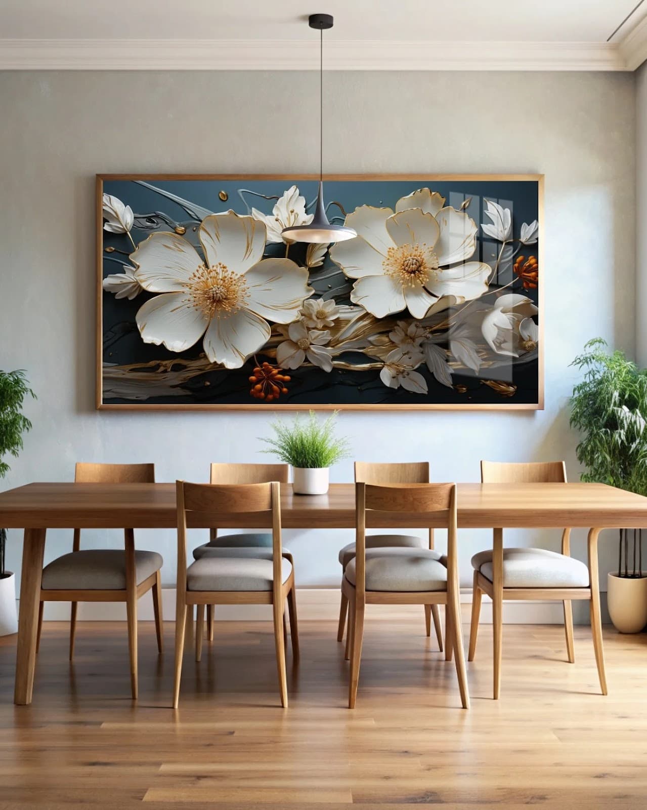 Quadro Rosas de Ouro no Amanhecer