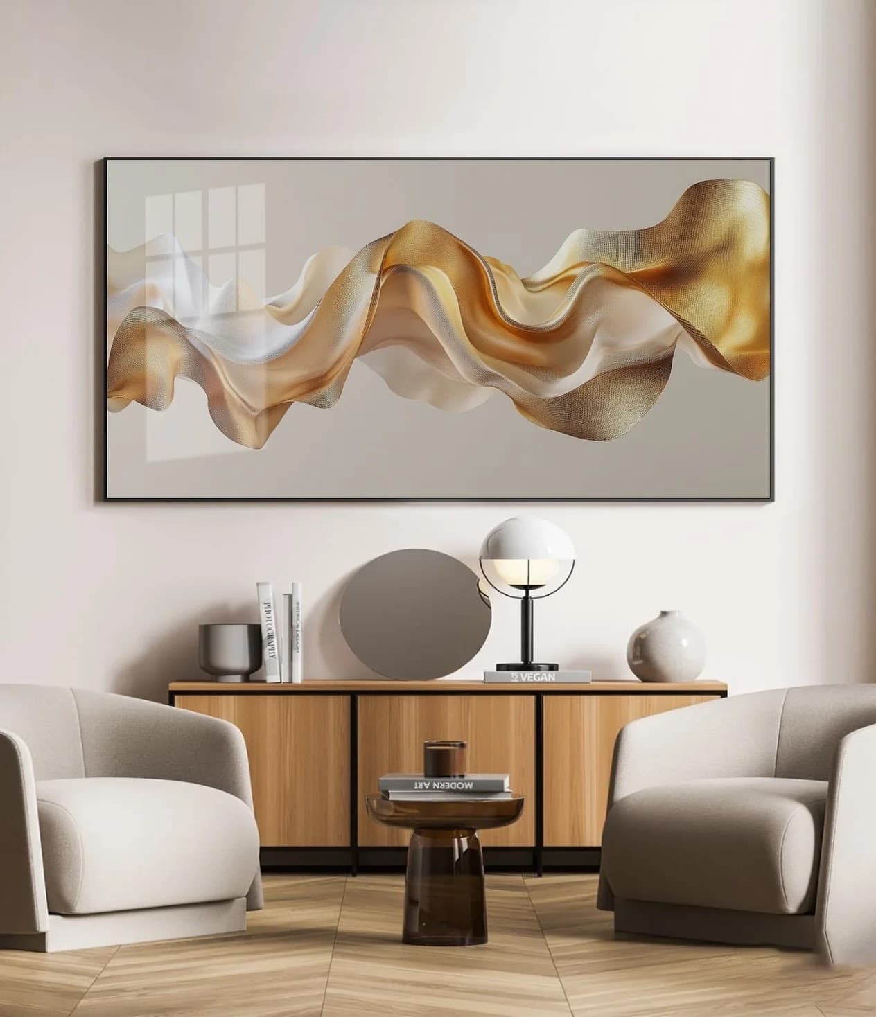 Quadro Dança Ouro em Movimento