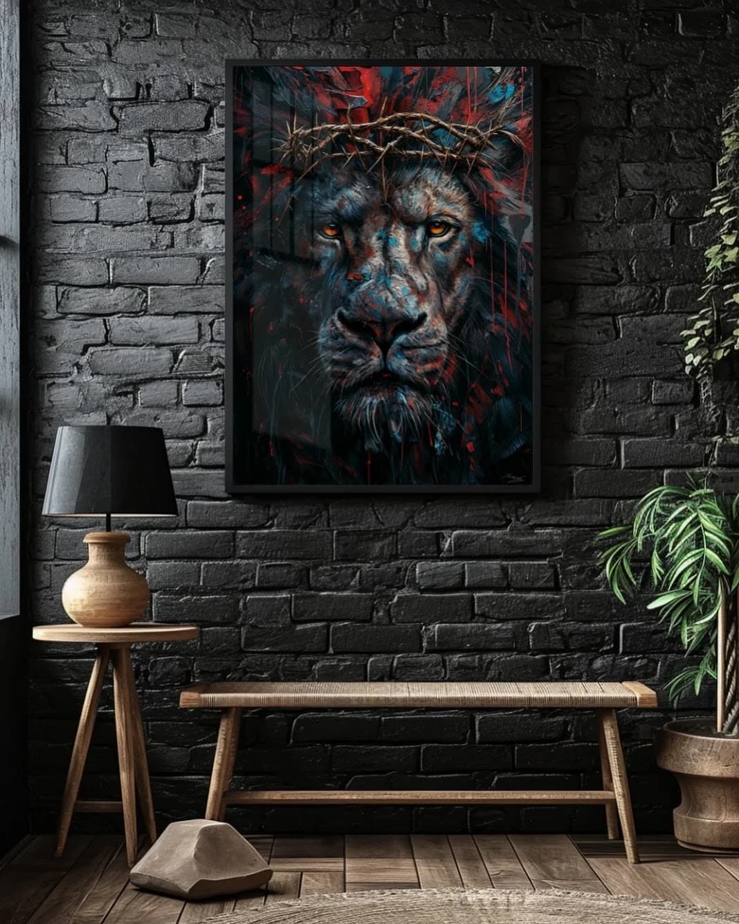 Quadro Leão Coroa Celestial