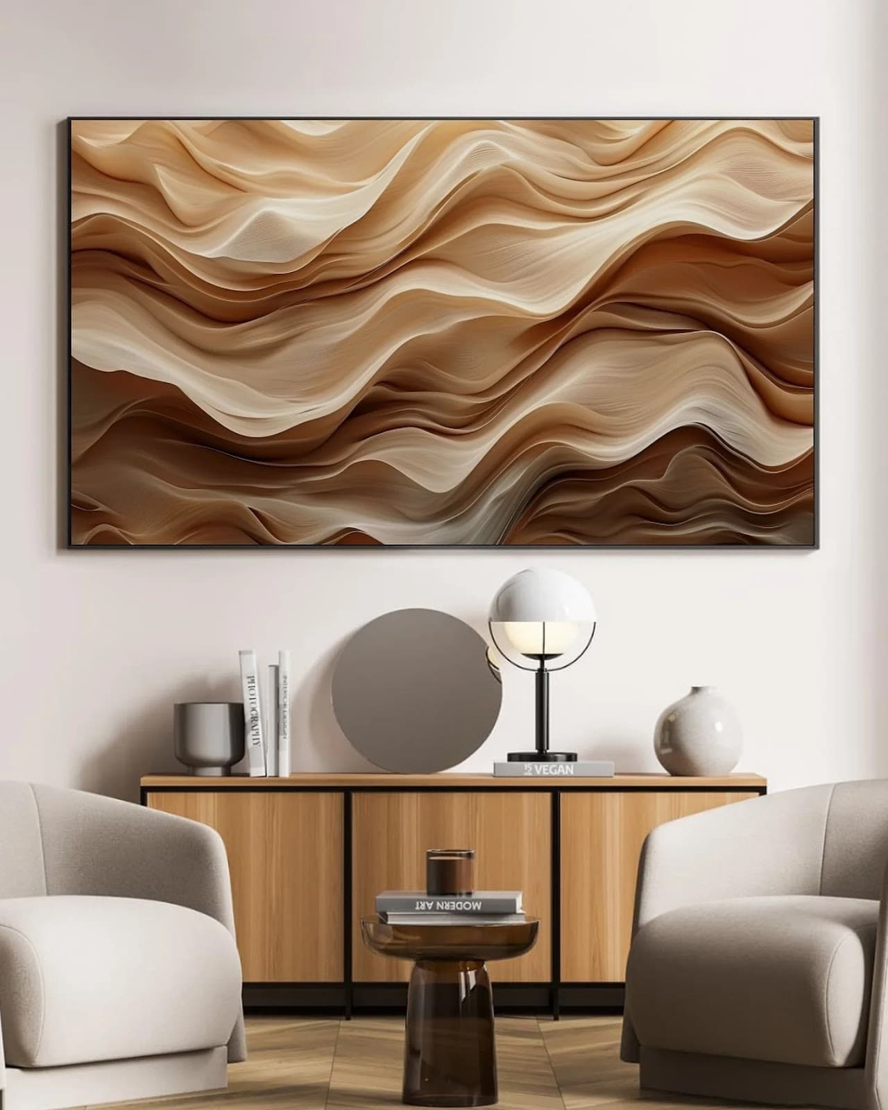 Quadro Ondas do Deserto Sagrado