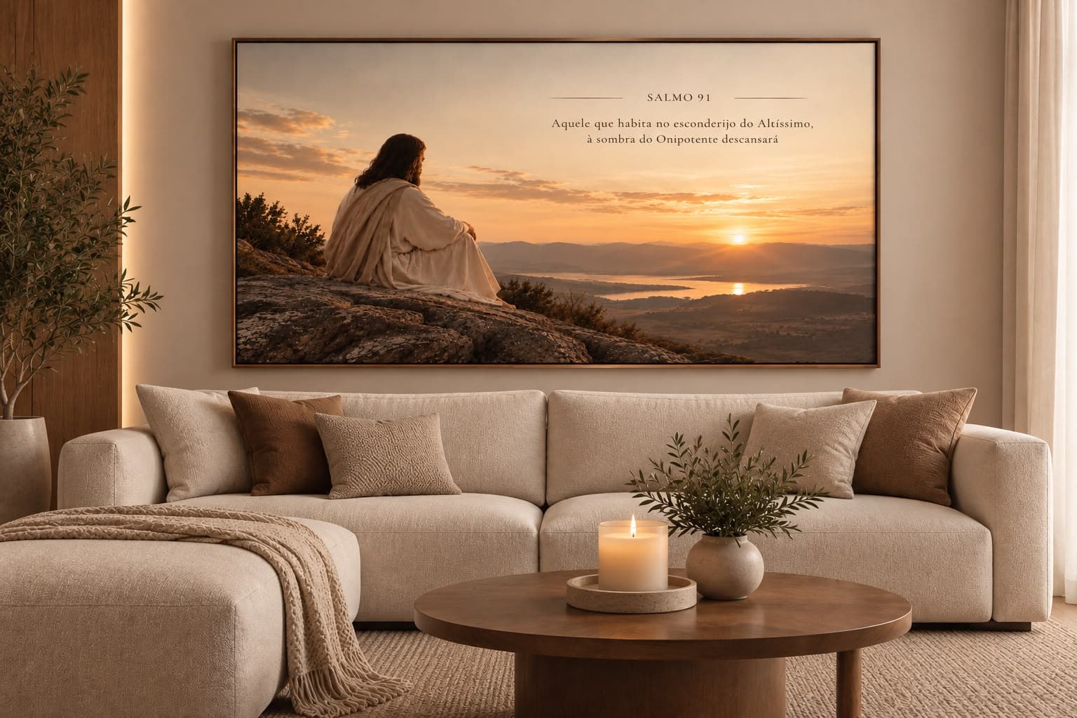 Quadro Decorativo Salmo 91 Horizonte