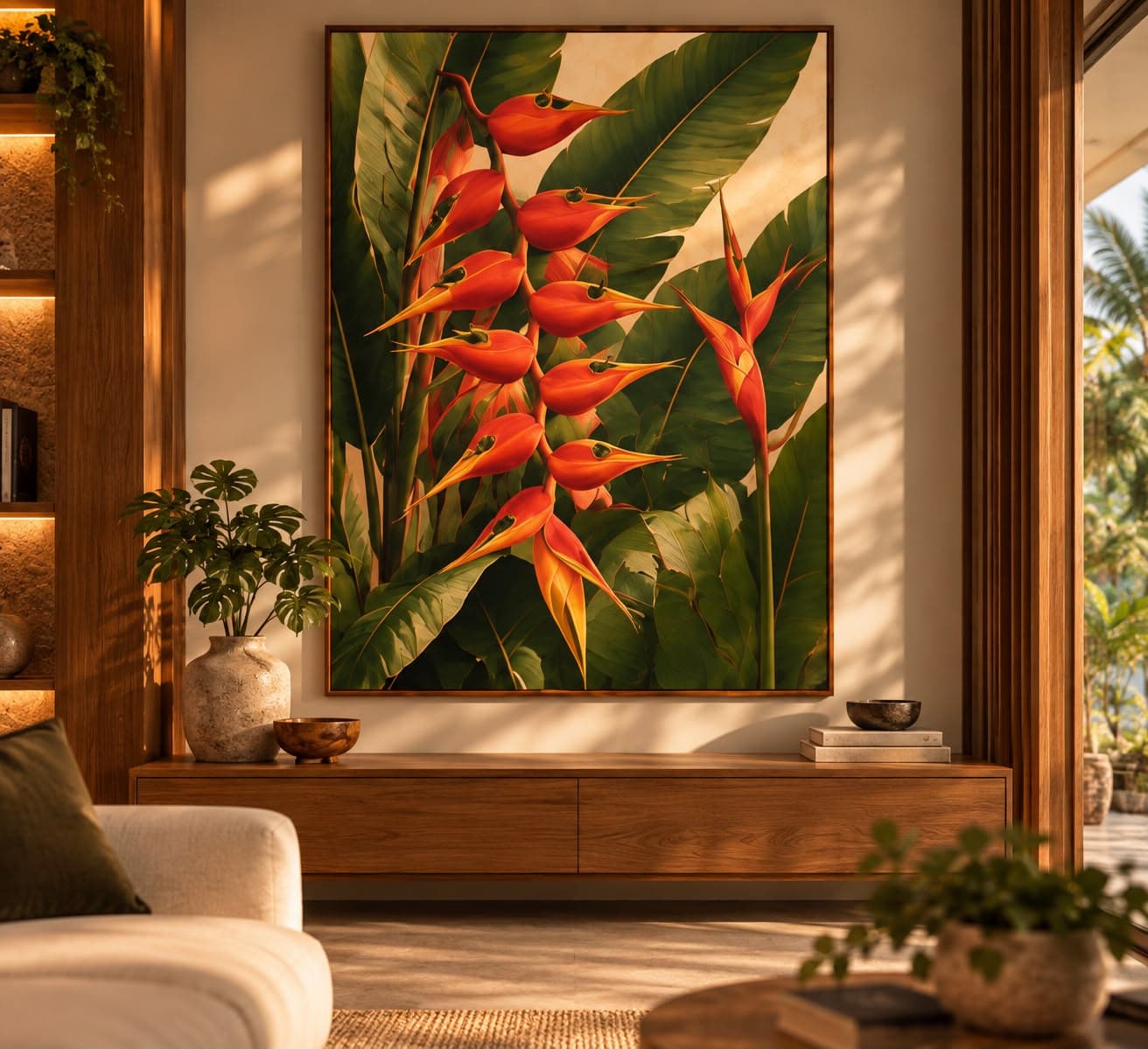 Quadro Decorativo Helicônias Tropicais