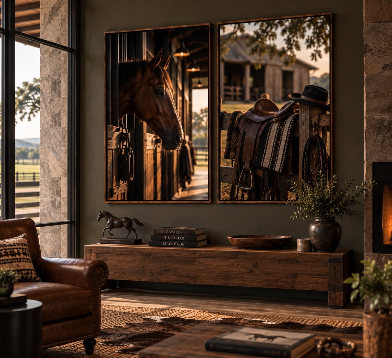 Dupla de Quadros Decorativo Alma Equestre