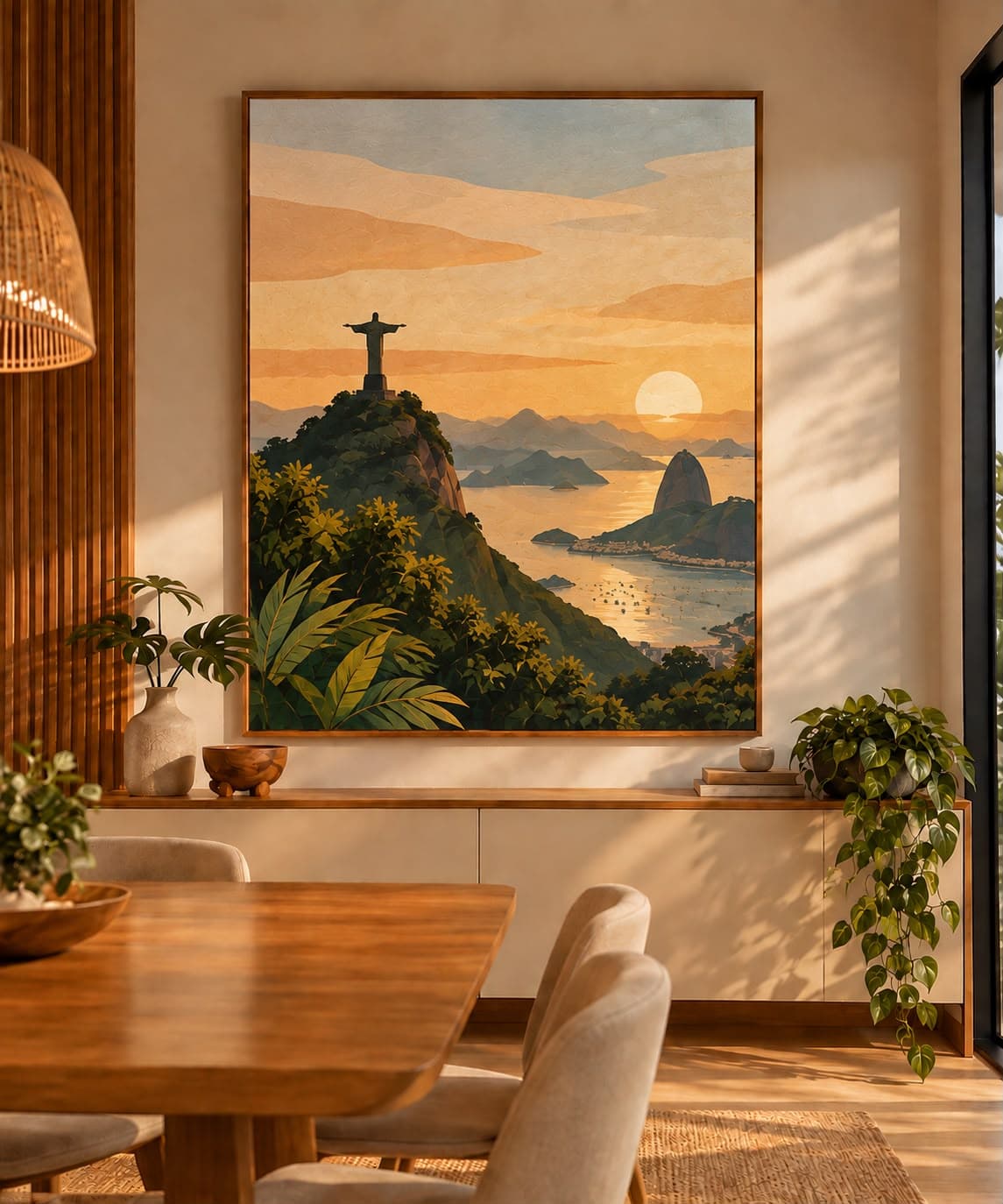 Quadro Decorativo Cristo ao Entardecer