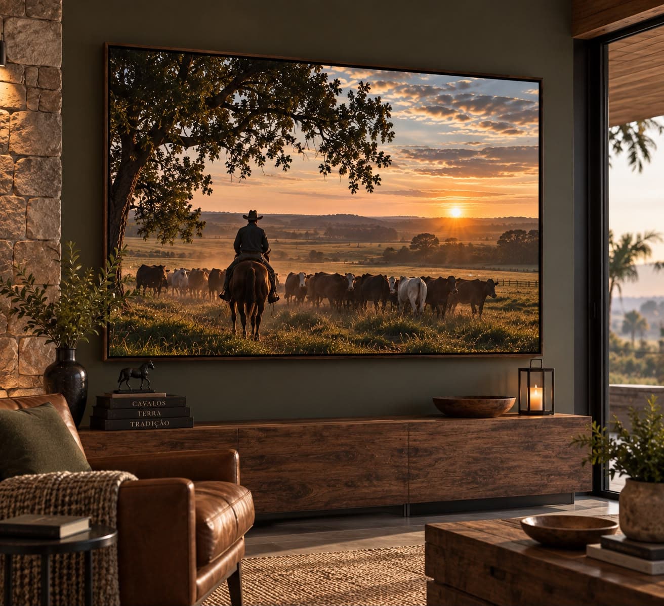 Quadro Decorativo Vale ao Entardecer