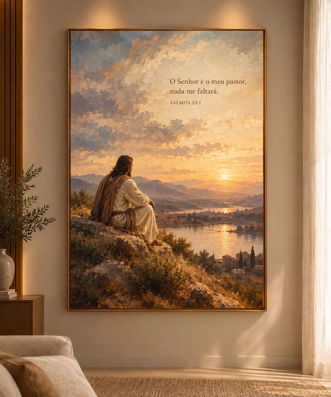 Quadro Decorativo O senhor é meu Pastor e nada me faltará