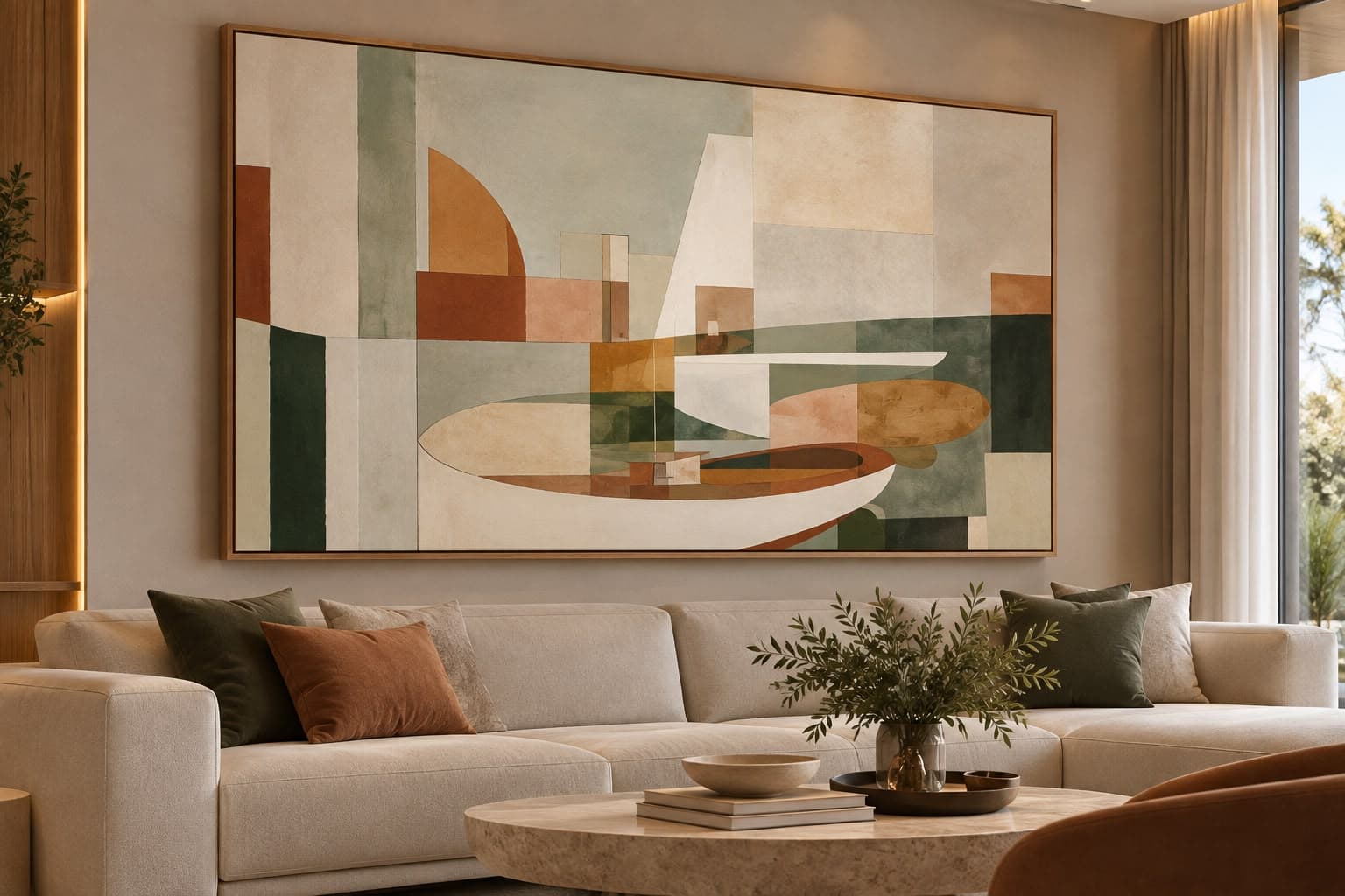 Quadro Decorativo Abstrato Horizonte Mineral