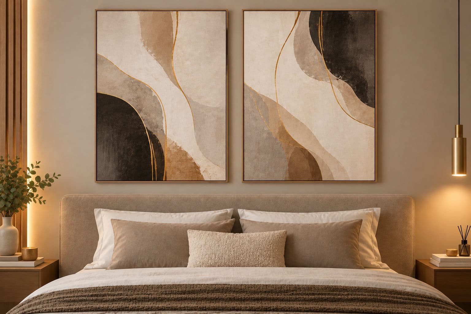 Dupla de Quadros Decorativos Entrelaço