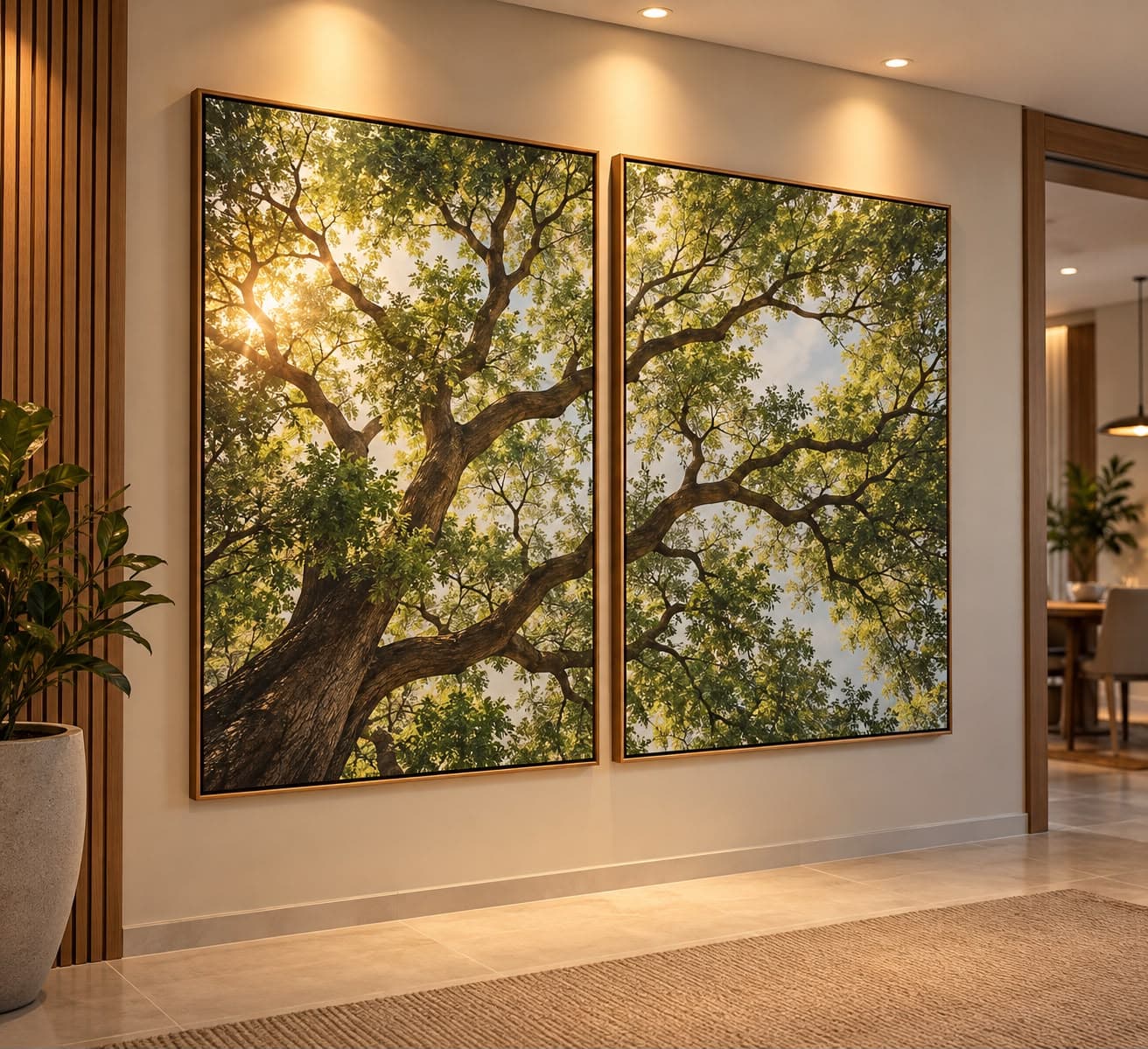 Dupla de Quadros Decorativos Entre Galhos