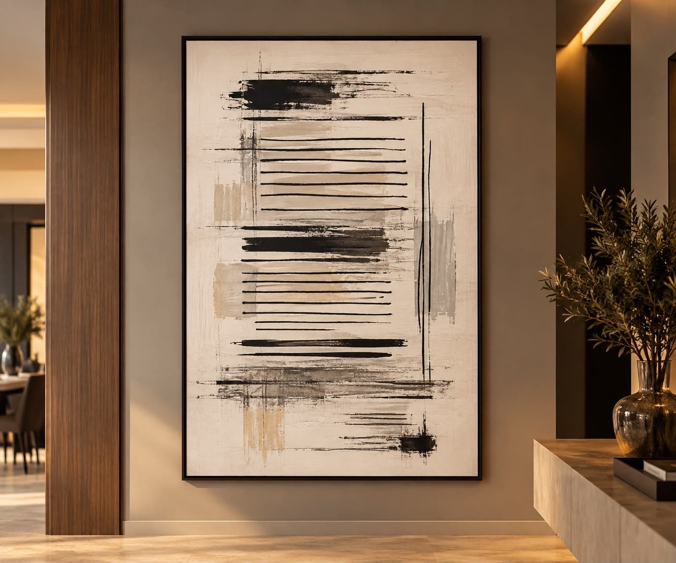 Quadro Decorativo Traços Essenciais Abstrato