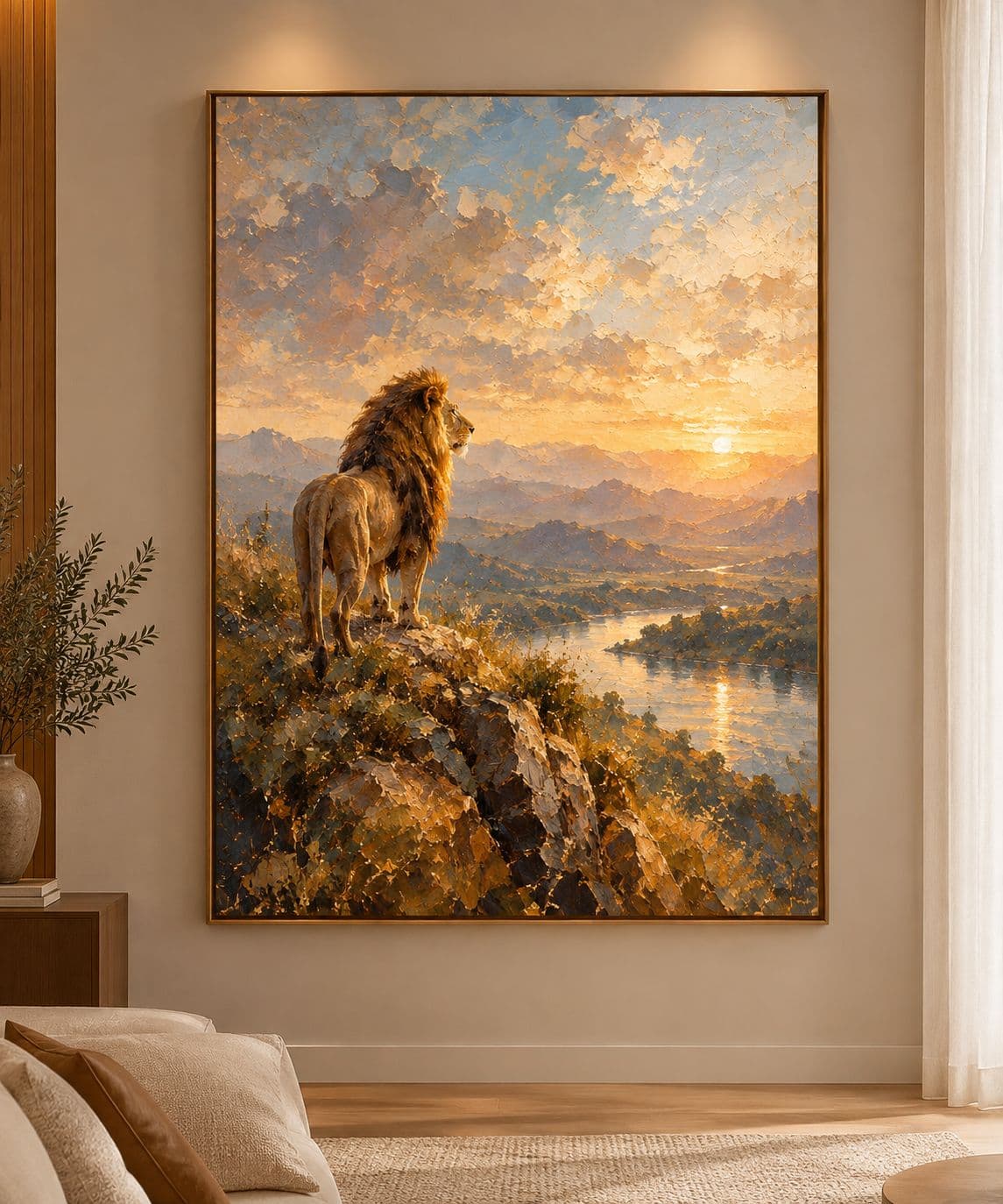 Quadro Decorativo Leão Horizonte