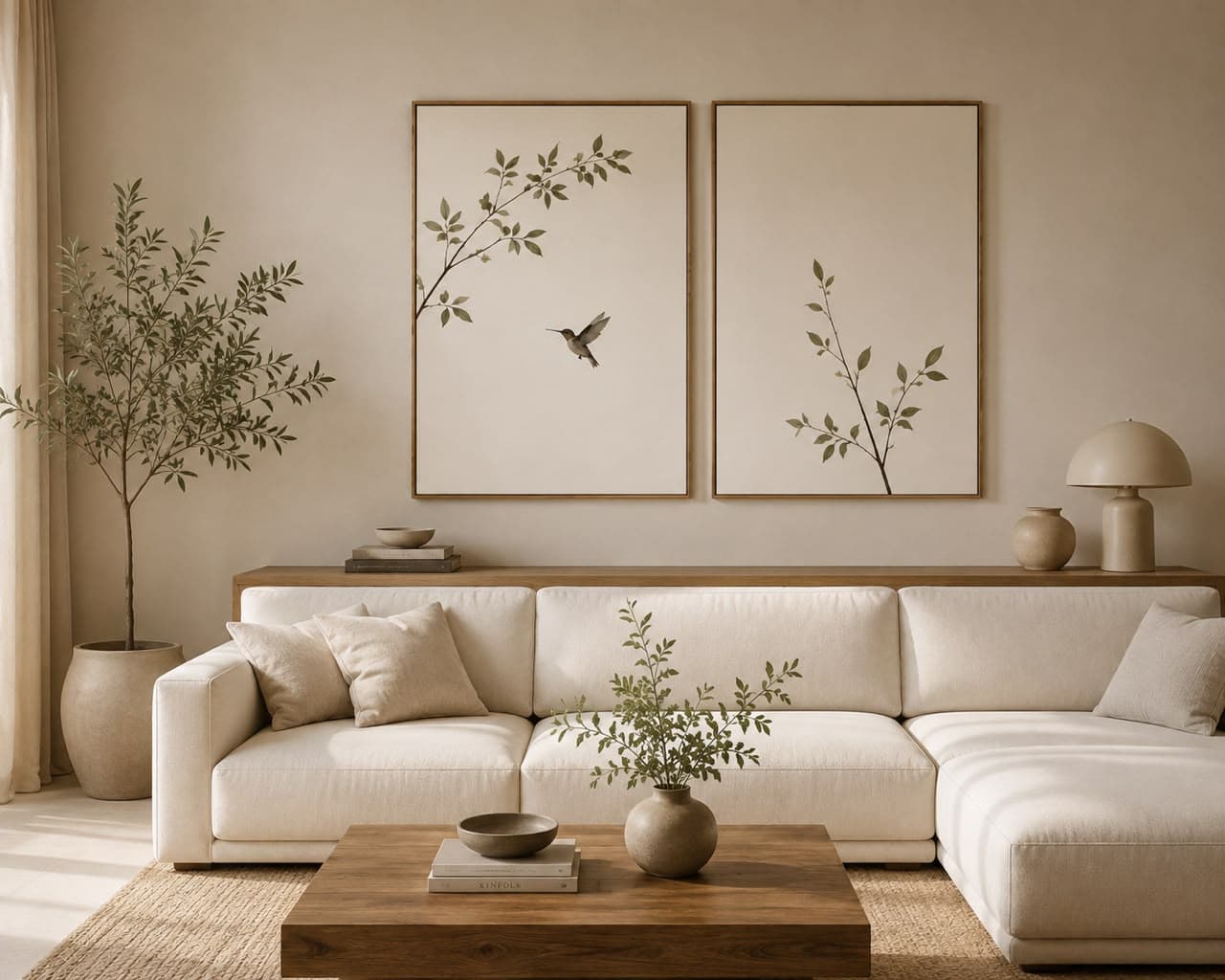 Dupla de quadros Minimalista o Voo Encantado