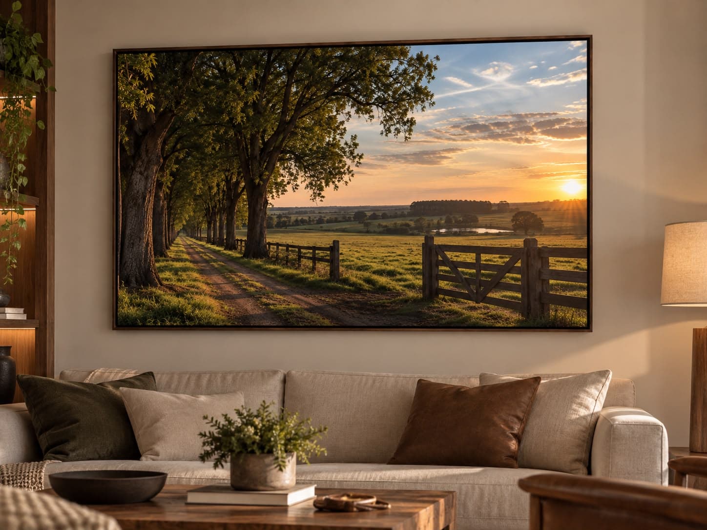 Quadro Decorativo Paisagem Dourada
