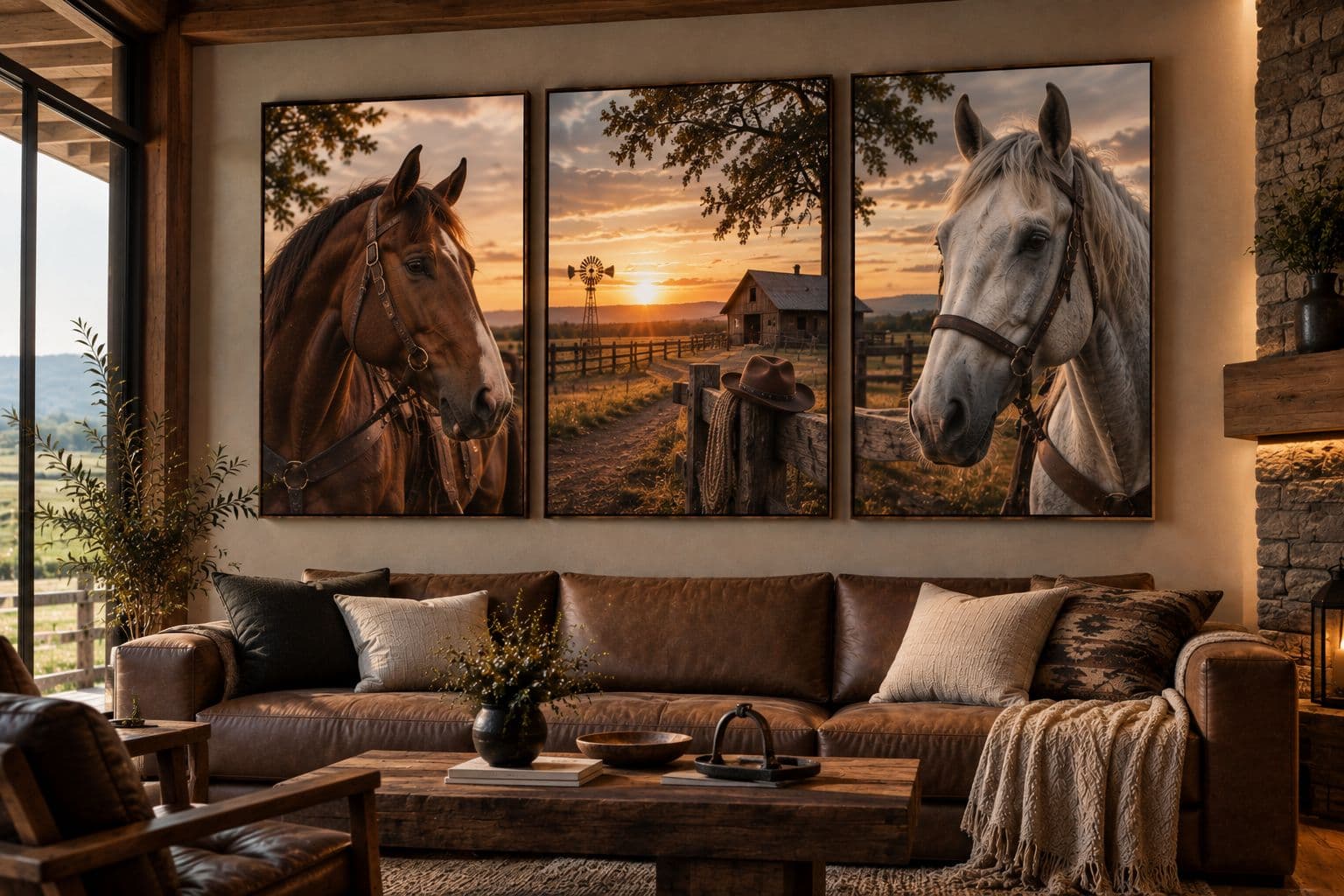 Trio Quadros Decorativos Nobreza