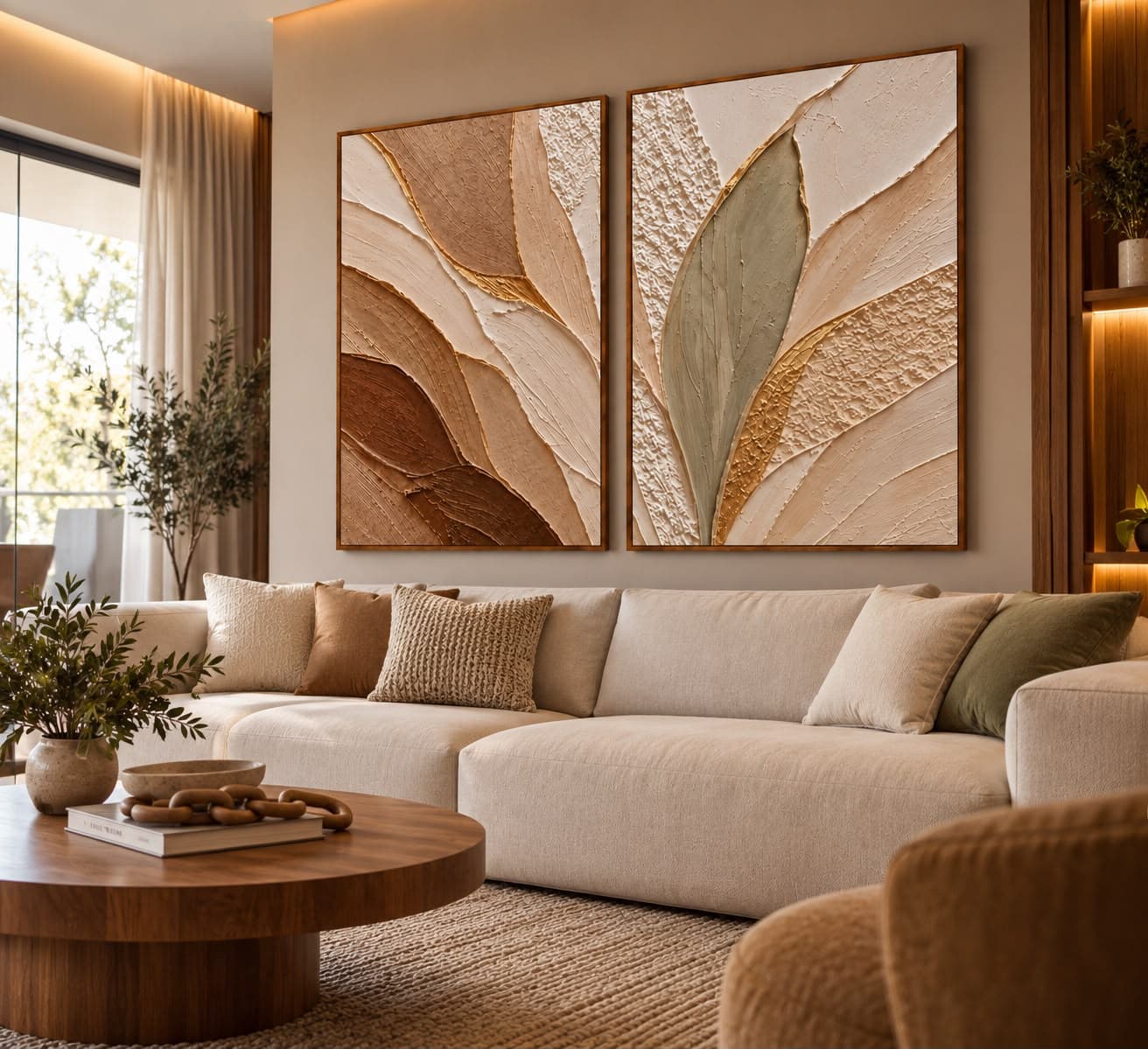 Dupla de Quadros Decorativos Argila Nobre