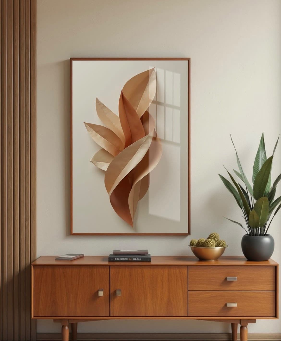 Quadro Decorativo Abstrato Terracota