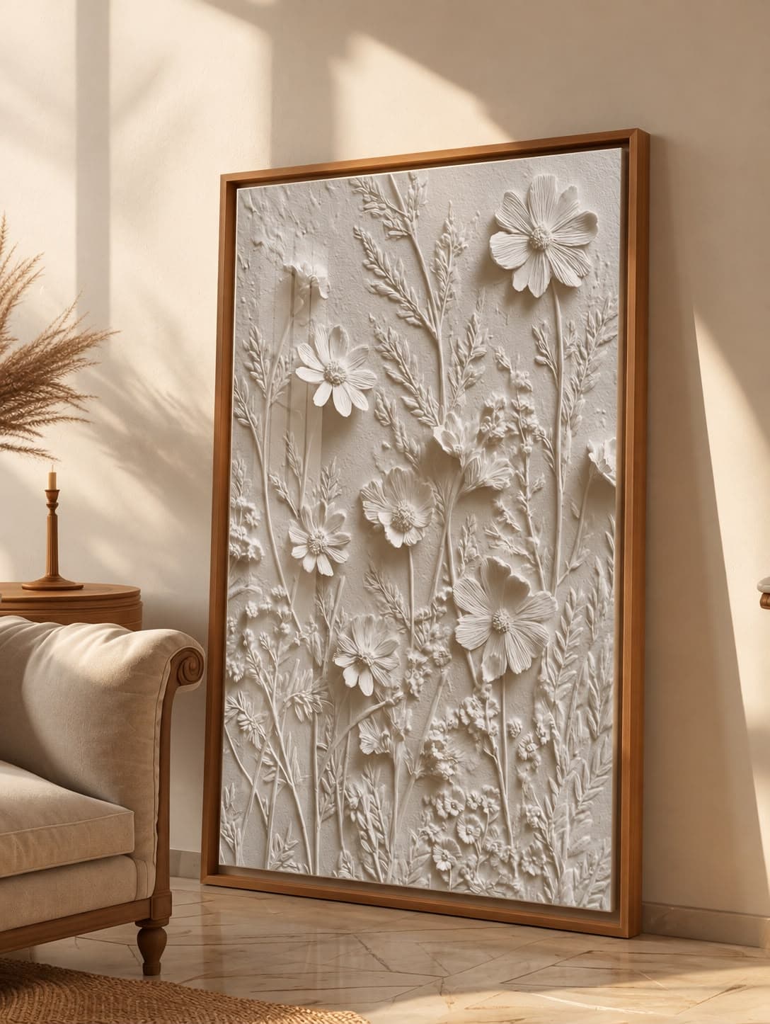 Quadro Decorativo Flores Brancas