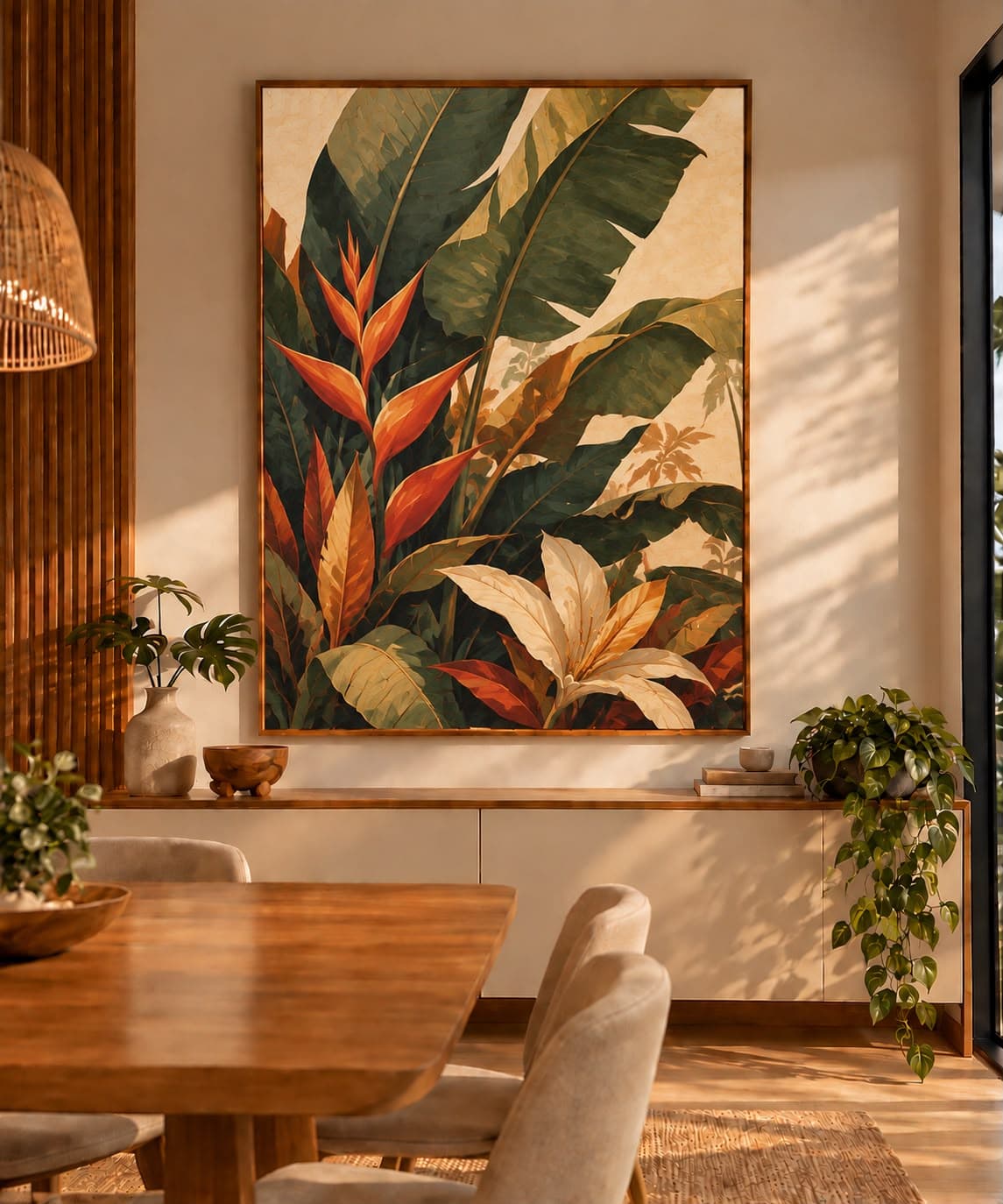 Quadro Decorativo Jardim Tropical