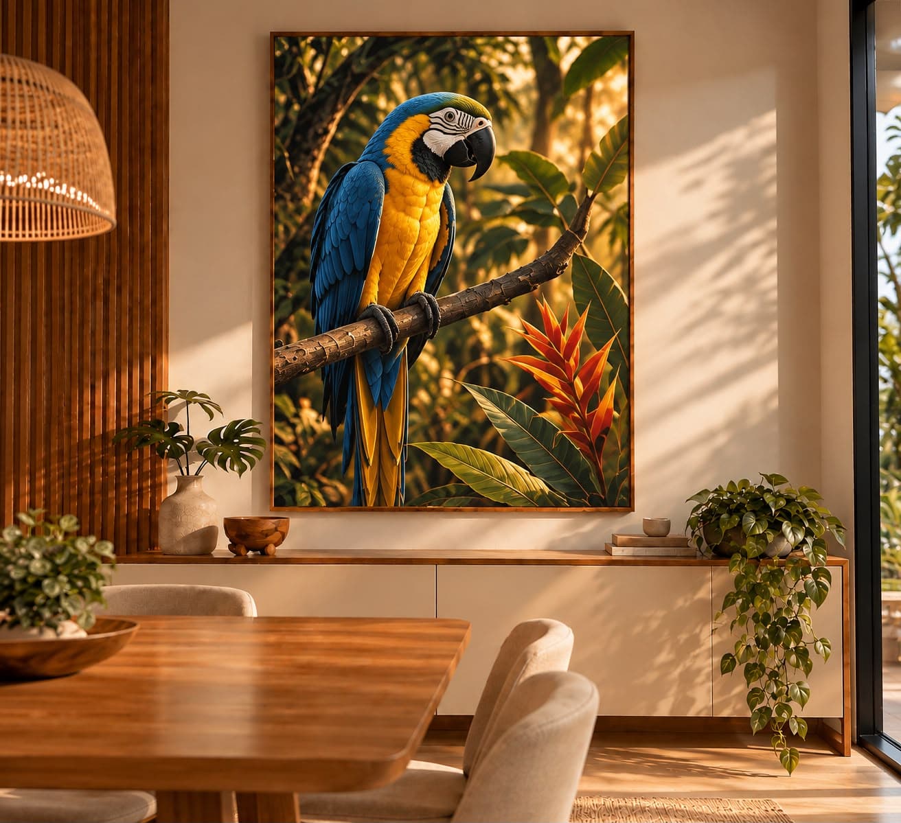 Quadro Decorativo Arara Azul