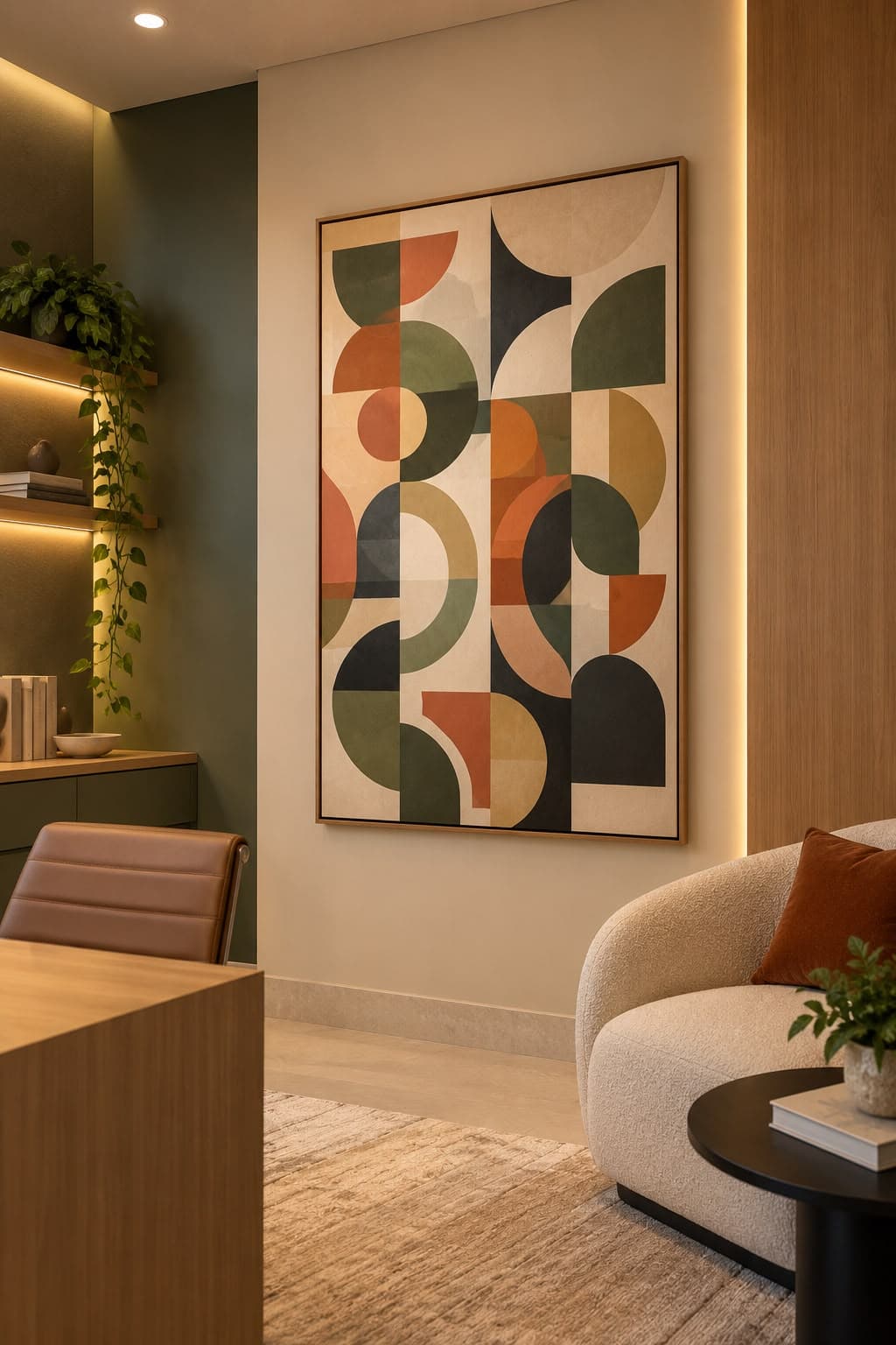 Quadro Decorativo Abstrato Ritmo Orgânico