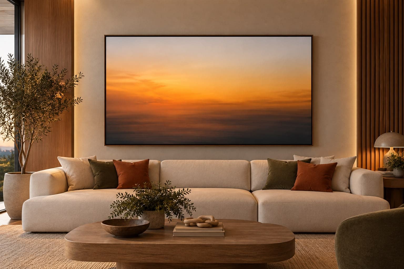 Quadro Decorativo Horizonte Dourado