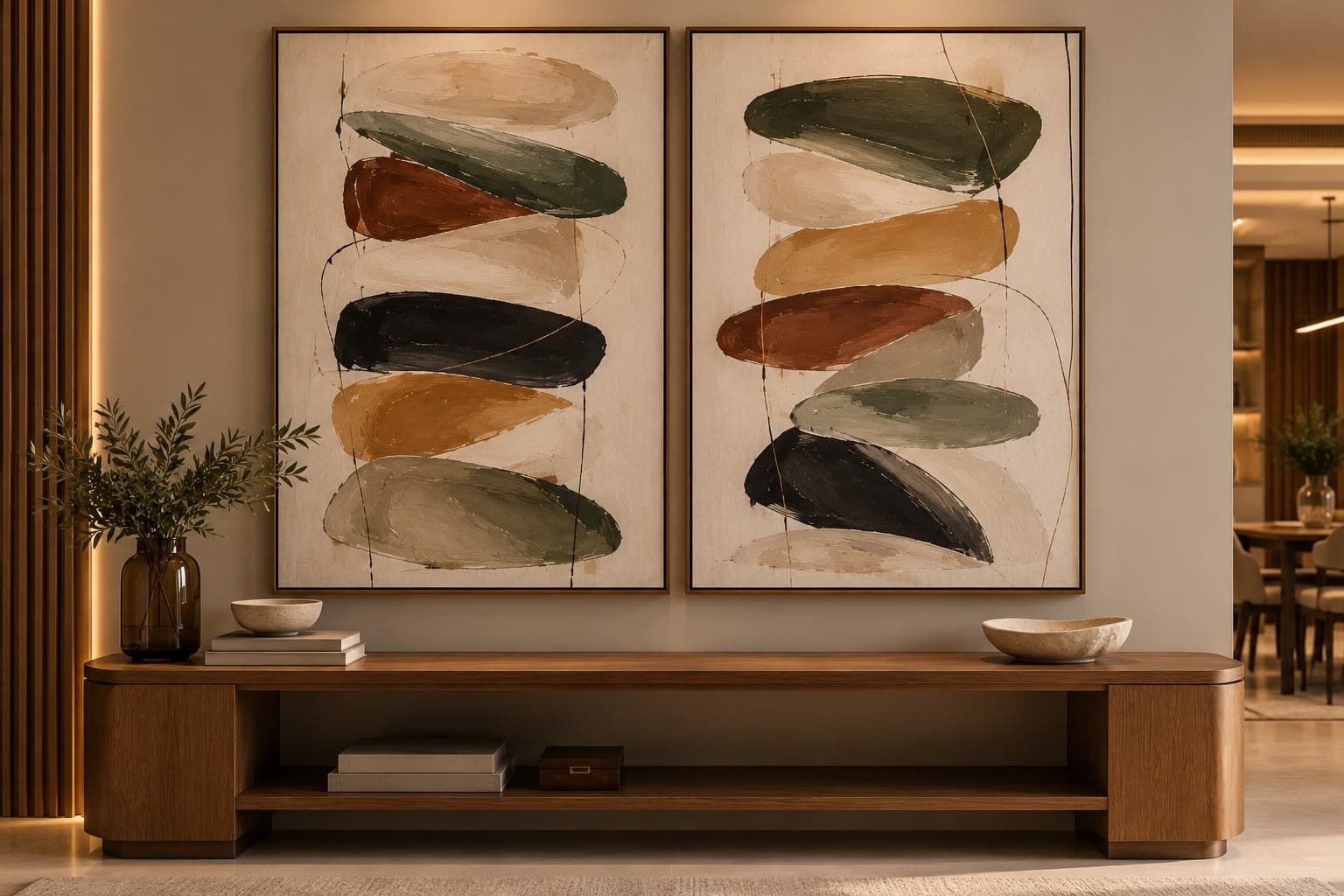 Dupla de Quadros Decorativos Traços da Terra