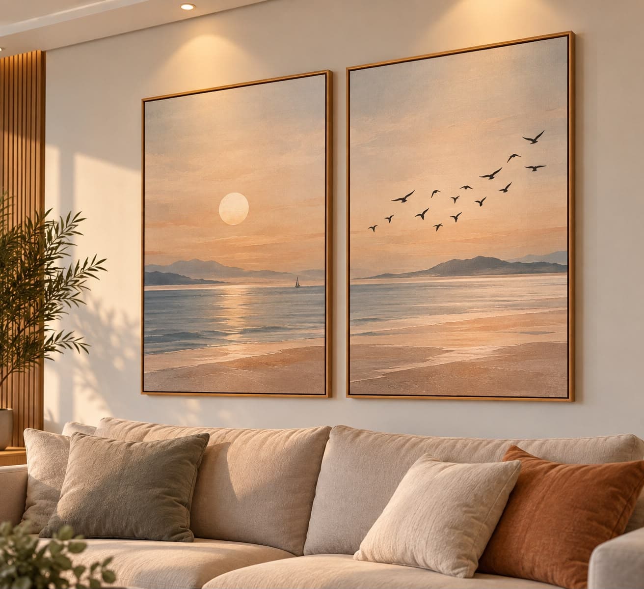 Dupla de Quadros Decorativos Brisa Calma