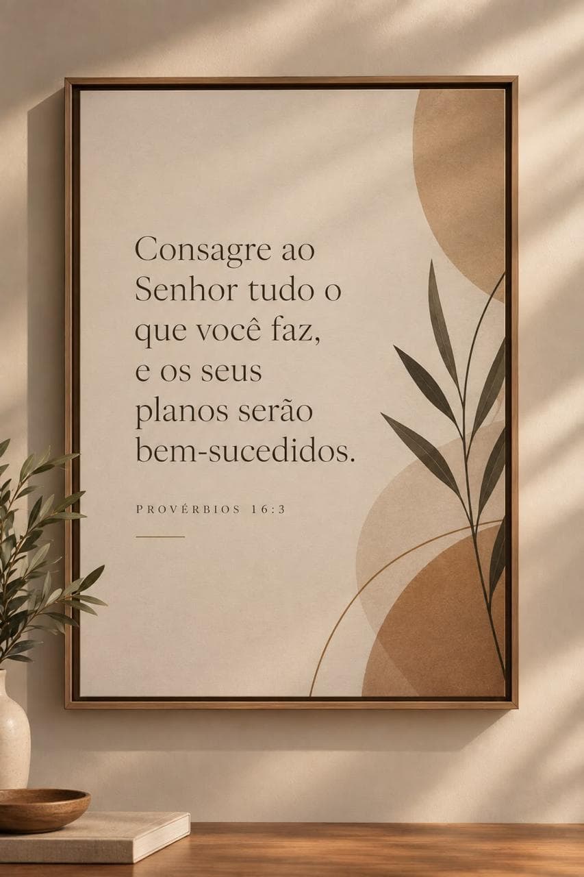Quadro Decorativo Provérbios 16:3