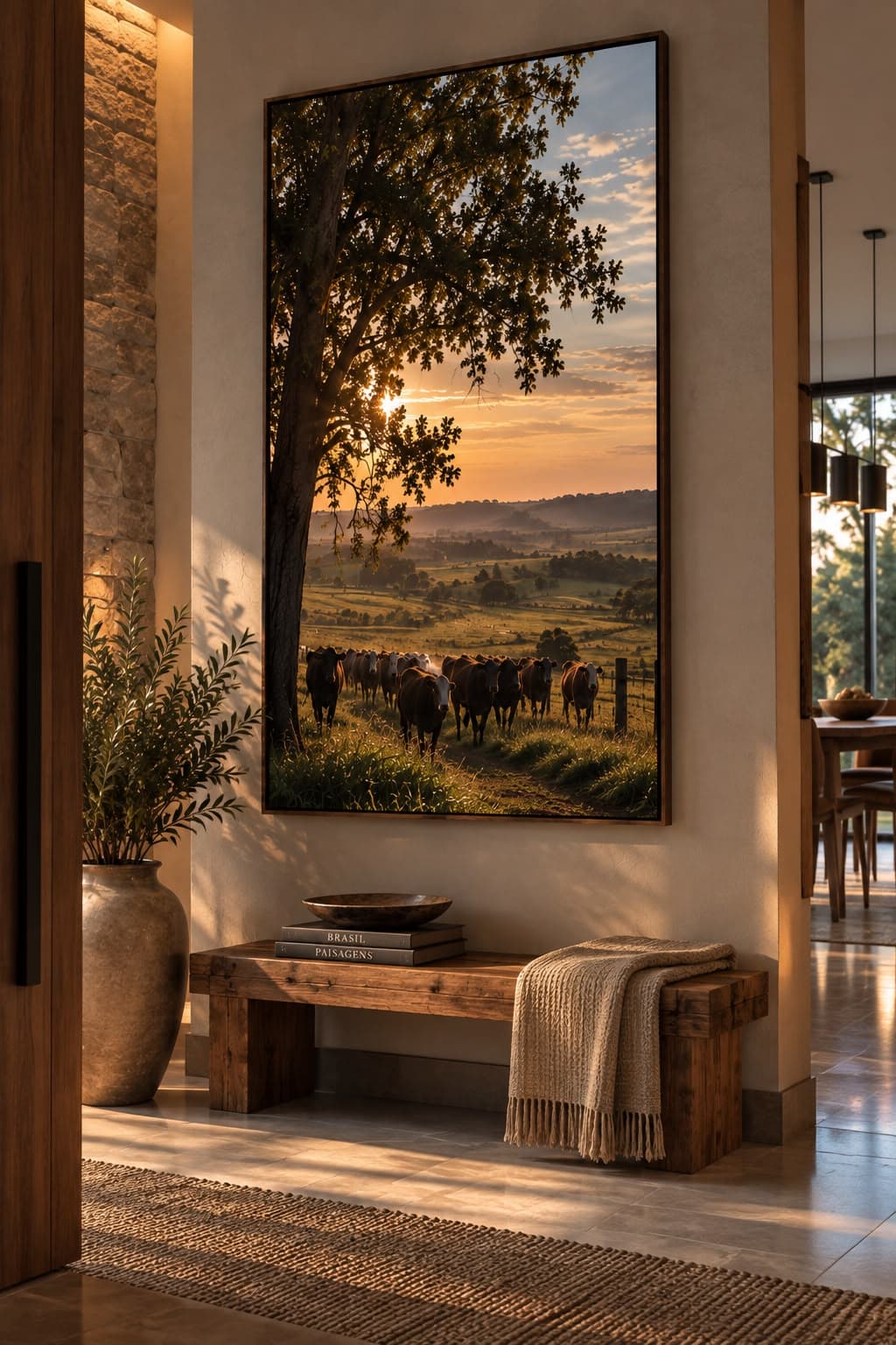 Quadro Decorativo Entardecer na Estância